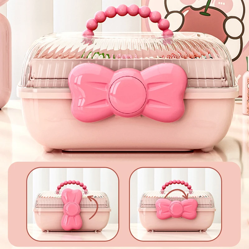 New Multi-layer Hairpin Storage Box Portable Cute Girls Jewellery Box Children\'s Hair Accessories Storage Box Toys Storage Box