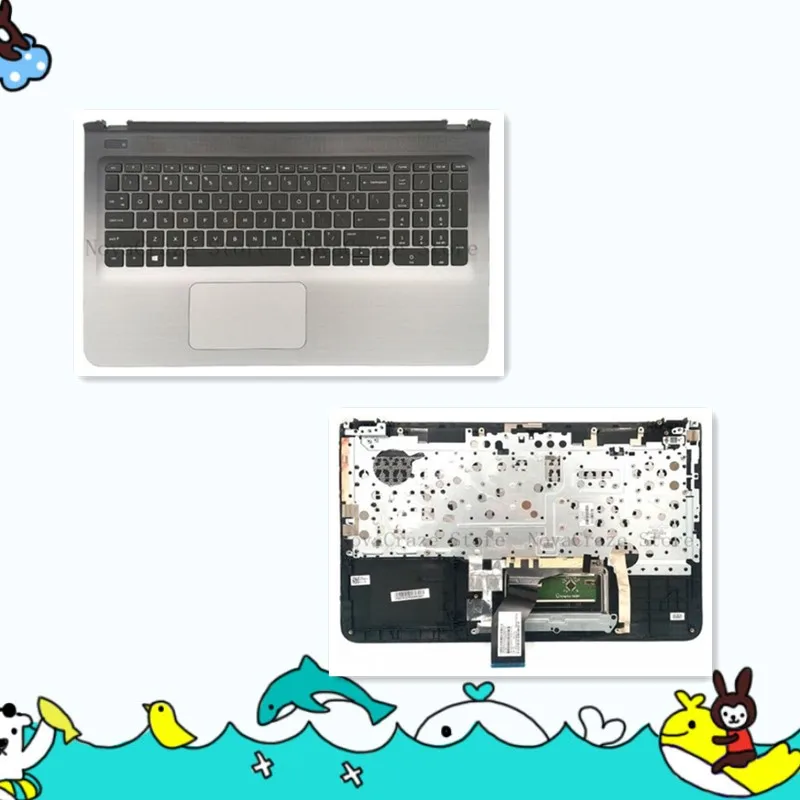 

809031-001 Новый упор для рук для Pavilion 15-AB с клавиатурой и тачпадом без подсветки 809031-001