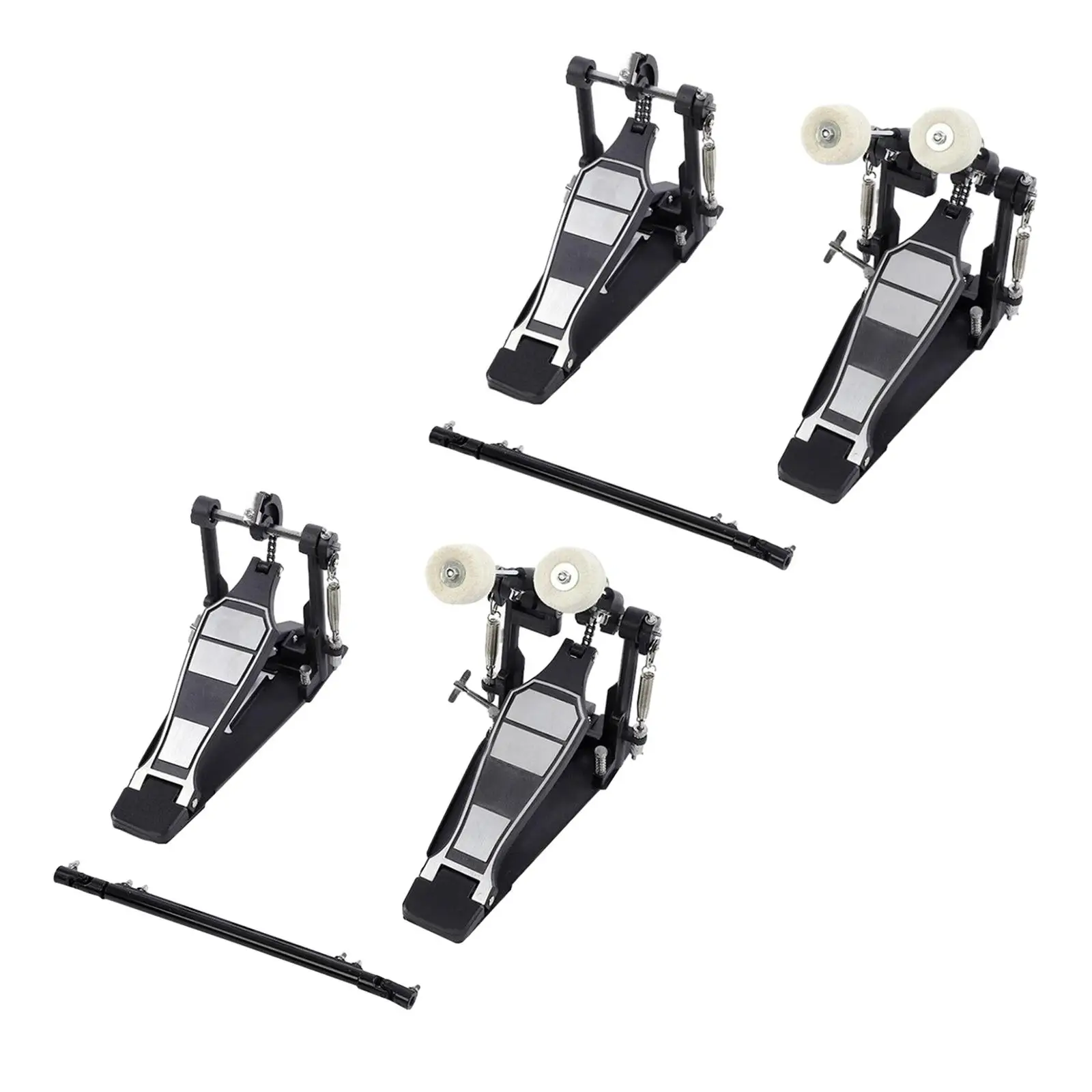 Double Bass Pedal Portable Heavy Duty Non Slip Easily Install Foot Kick