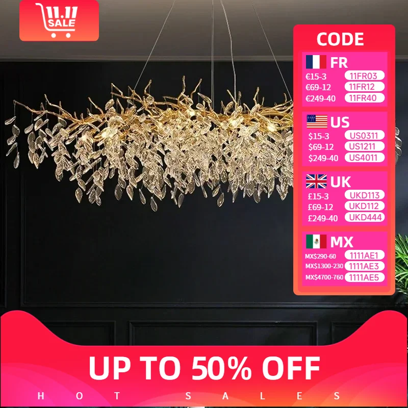 

Luxury Modern Crystal Ceiling Chandeliers Pendant Lamps Dining Table Living Room Bedroom Home Decor Led Lights Hanging Fixture