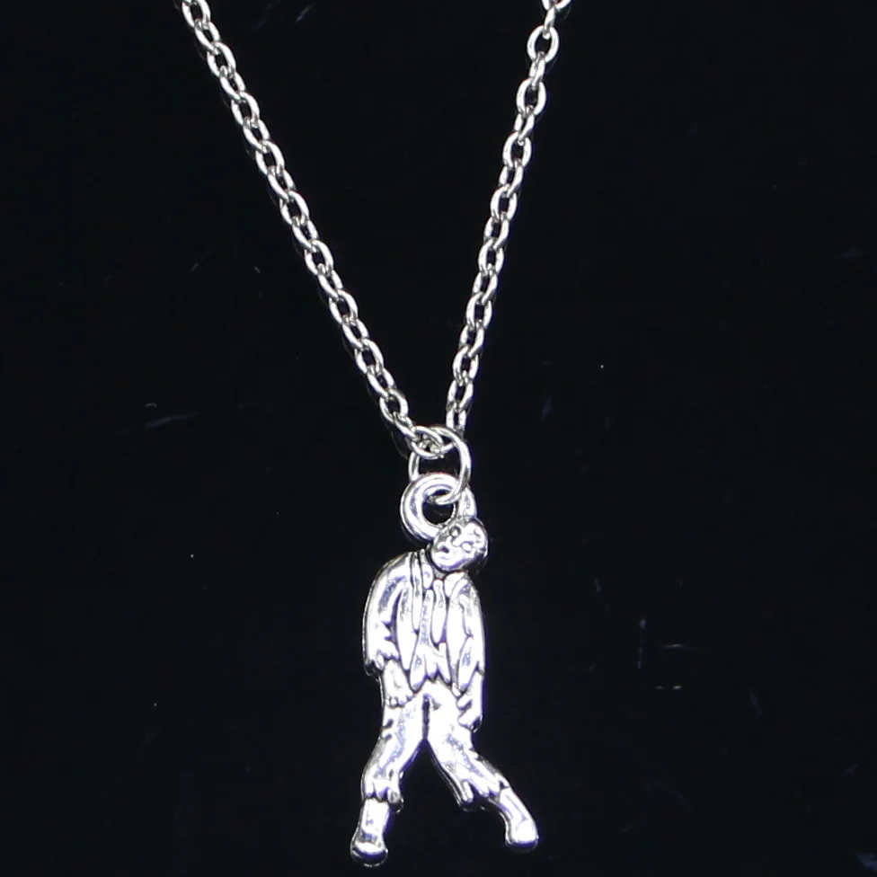 20pcs New Fashion Necklace 12x27mm walking dead zombie corpse Pendants Short Long Women Men Colar Gift Jewelry Choker