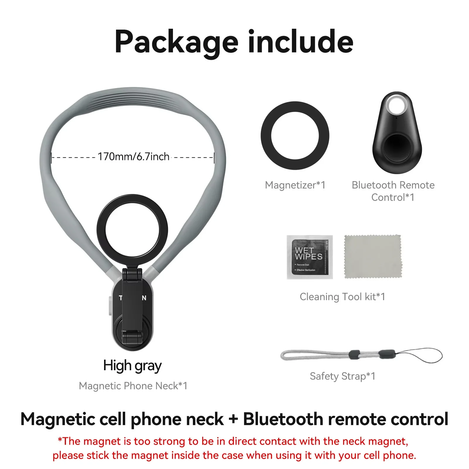 TELESIN Siliconen Magnetische Nek Mount Quick Release Hold voor Iphone 15 14 13 12 11 10 SAMSUNG HUAWEI XIAOMI Telefoon Accessoires