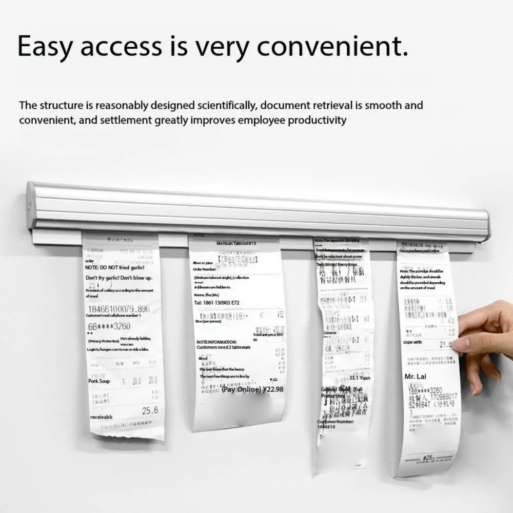 

New 10/30/40/50cm Ticket Holder Wall Mounted Practical Ticket Tab Grabber Kitchen Order Clip For Restaurant Cafes Pubs Bars