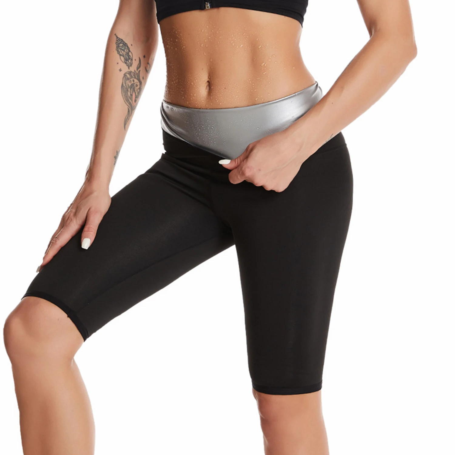 1 stücke frauen Shapewear schweiß hohe taille taille kompression körper formung schweiß hosen übung fitness yoga übung körper formung