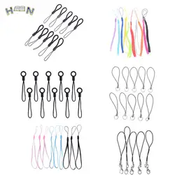 10pcs Nylon Wrist Strap Lanyard For Camera Cell Phone IPod USB Mp3 Mp4 Keychains Hooks Mobile phone Strap Keyring Key Ring