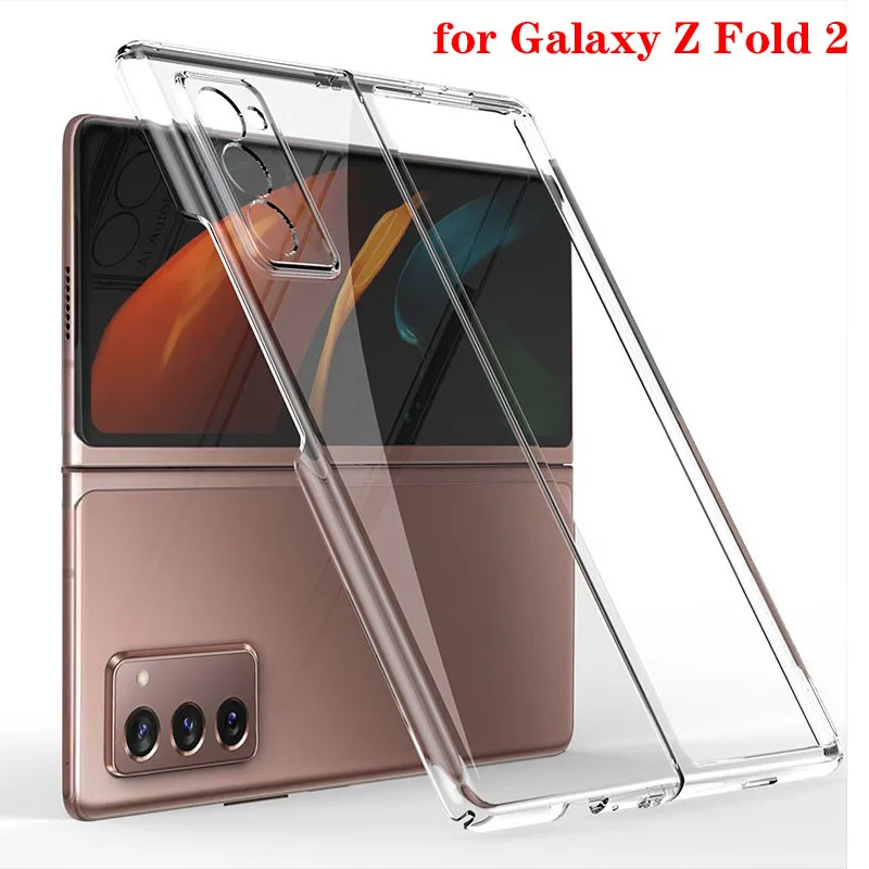 100pcs Case For Samsung Galaxy Z Fold 4 3 Case Hard PC Clear Transparent Back Cover For Samsung Z Fold 3 2 Fold2 5G Phone Cases