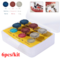 Dental Composite Polishing Kit Rotary Grinding Handpiece Diamond RA Polisher Burs Disc Rubber Wheel Kit For Contra Angle 2.35mm