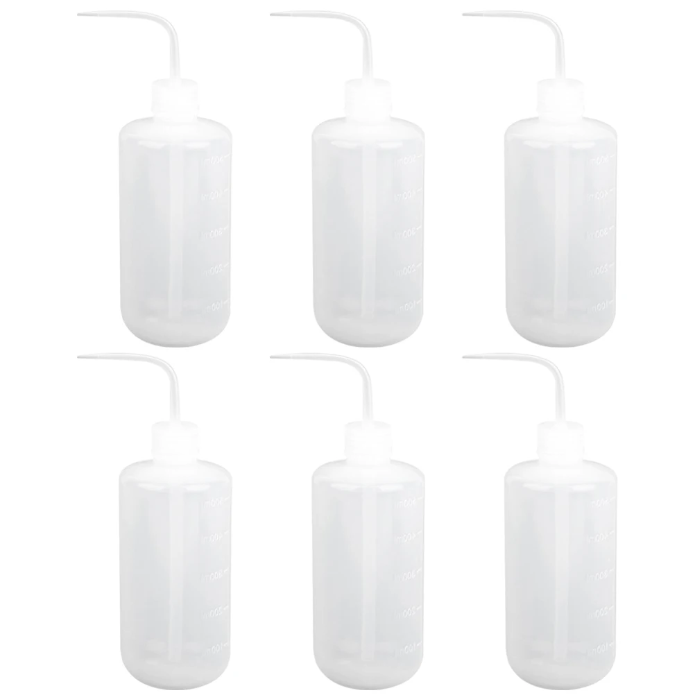 

6pcs Plant Watering Bottle 500ml Lightweight Scale Marks Bending Nozzle Prevent Rotted Root Succulent Plants