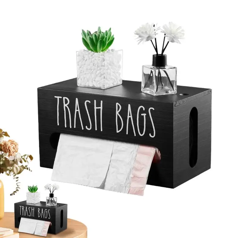 

Wooden Trash Bag Dispenser Farmhouse Trash Bag Holder Bag Roll Holder Kitchen Trash Can Liner Organizer Garbage Bag Dispenser