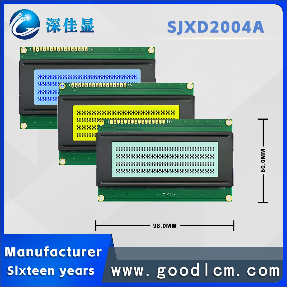 Russian language 20X4 character LCD dot matrix screen SJXD2004A With backlight industrial 20*4 digital LCM display module