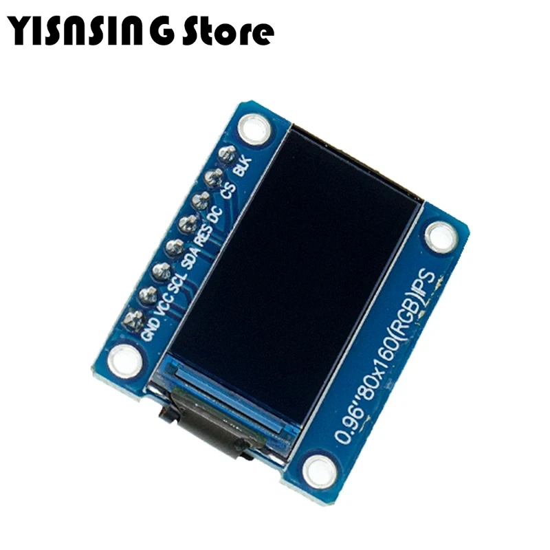 0.96 / 1.3 นิ้ว IPS 7P SPI HD 65K สี LCD โมดูล ST7735 ไดรฟ์ IC 80*160 (ไม่ใช่ OLED) สําหรับ Arduino