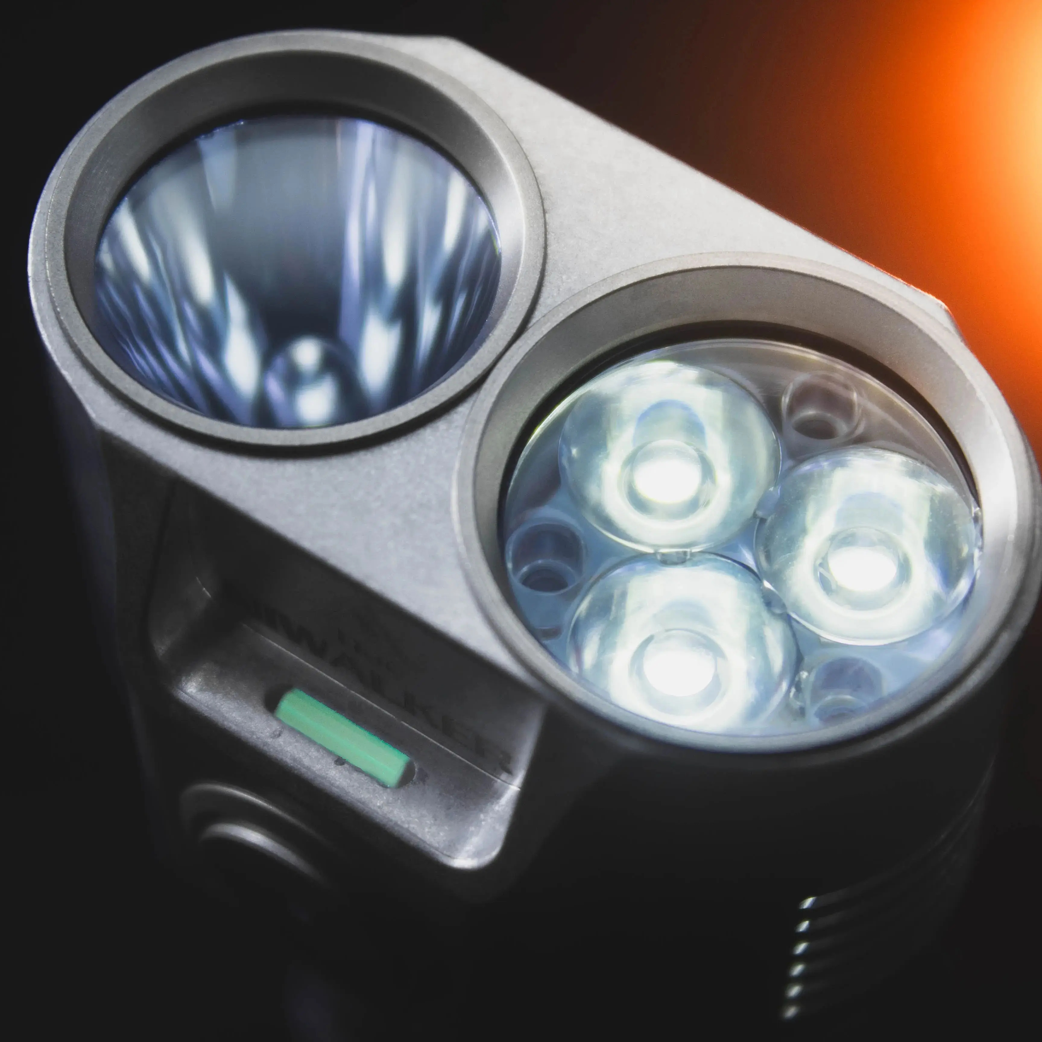 NIWALKER ETmini NE6 Dual Head 3200LM EDC Flashlight With 18350 Battery Type-C USB Rechargeable Multipurpose Mini LED Torch Outdo