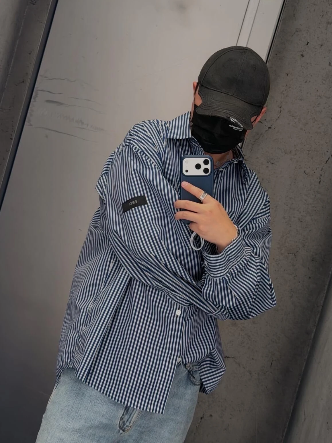 

Классическая полосатая повседневная свободная рубашка с длинным рукавом и воротником, весна-лето, новая модель, сине-белая, в стиле колор-блок, для пар