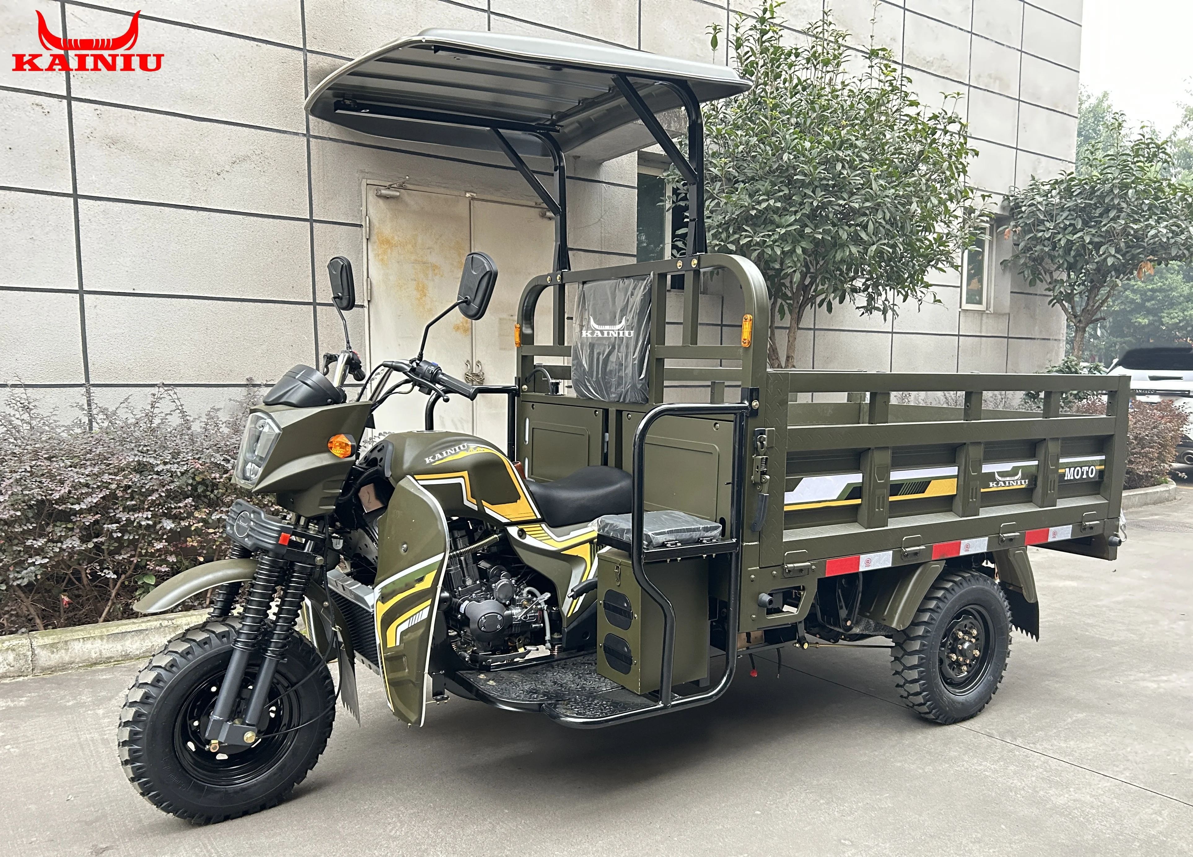 Custom Design Global Distributors Wanted 3-wielige motorfietslading KAINIU Nieuwe Q3 met geluid en dakschijf Driewieler met hoge capaciteit