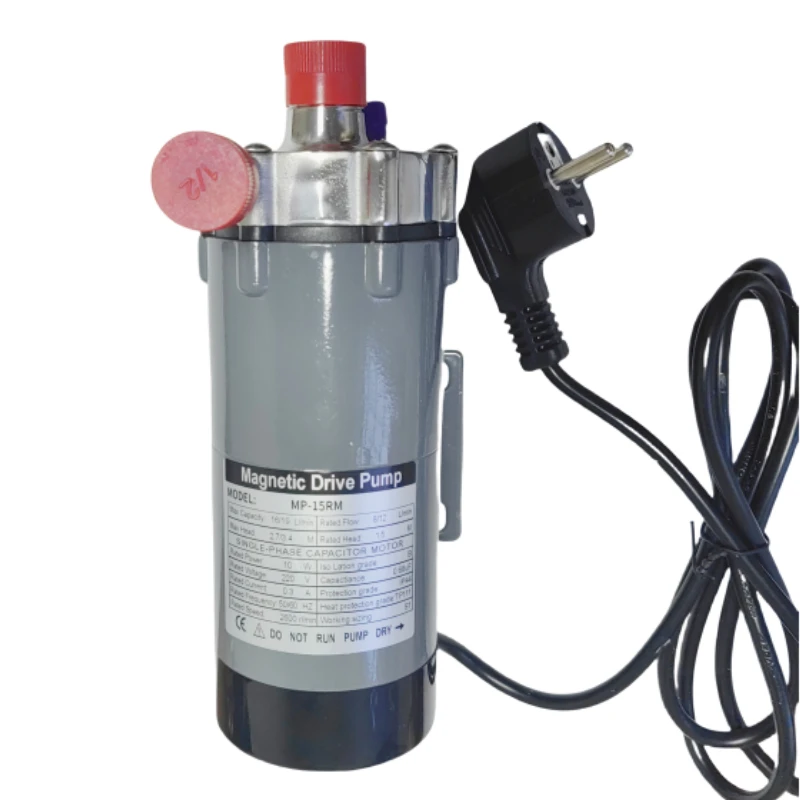 Imagem -06 - Bomba de Transferência de Mosto de Fermentação de Cerveja Artesanal Uso Doméstico Acionamento Magnético de 15rm com Cabeça de Aço Inoxidável 304 e Plugue Europeu.