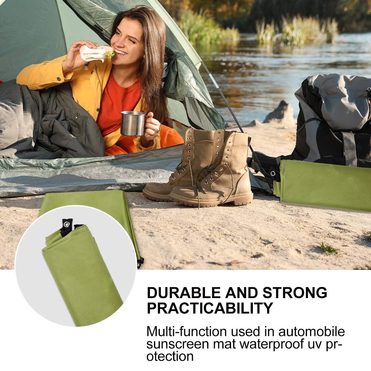 

1Pcs 210x200cm Multifunctional Oxford Cloth Mat Waterproof Uv Protection for Camping Hiking Beach Picnics Sporting Events