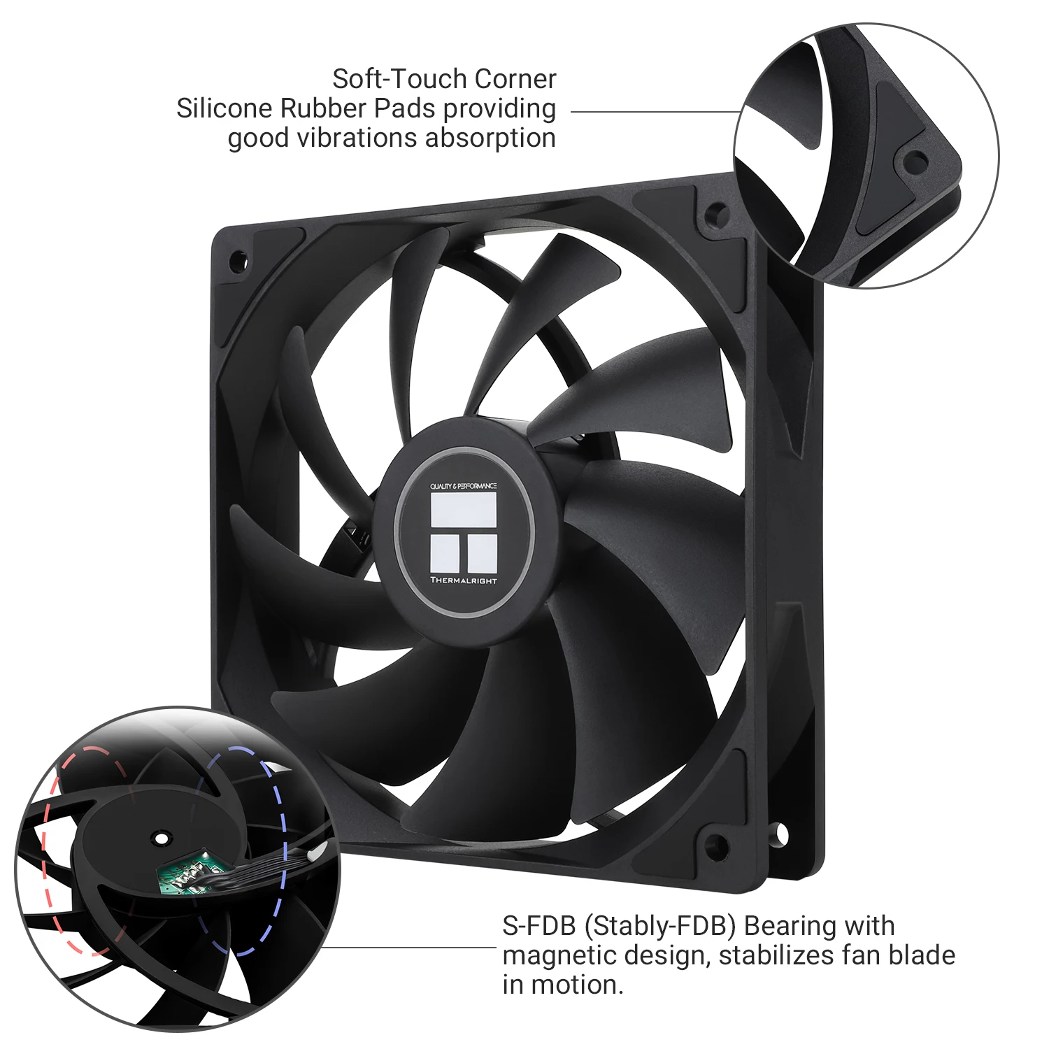 Thermalright 120mm Case Fan TL-C12C EXTREM/C12CW-S/C12C-S/C12CW/C12C CPU Cooling Fan ARGB 120mm High Performance Fan image 4