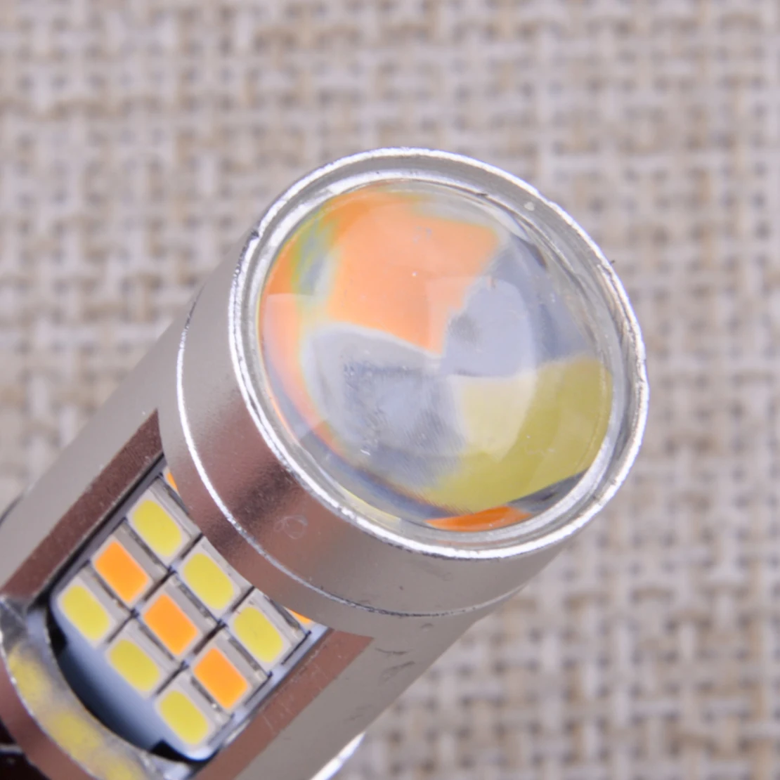 4 قطعة خالية من الأخطاء العنبر الأبيض 3157 LED المتعرج DRL بدوره إشارة وقوف السيارات مصابيح كهربائية تيار مستمر 12 فولت