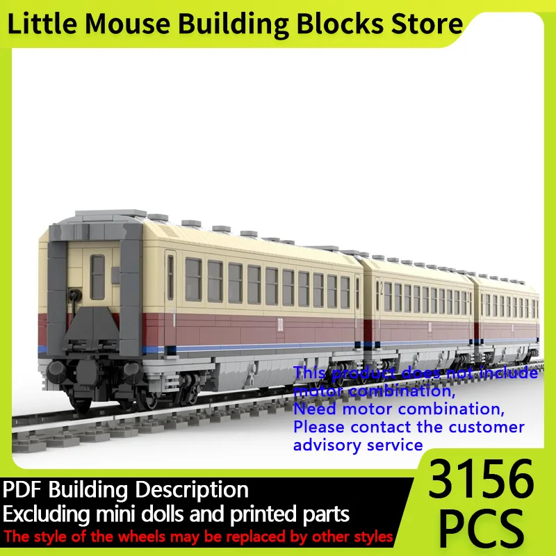

City Car Model MOC Building Bricks Highspeed Train VT18.16.10 Modular Technology Gifts Holiday Assemble Children Toys Suit