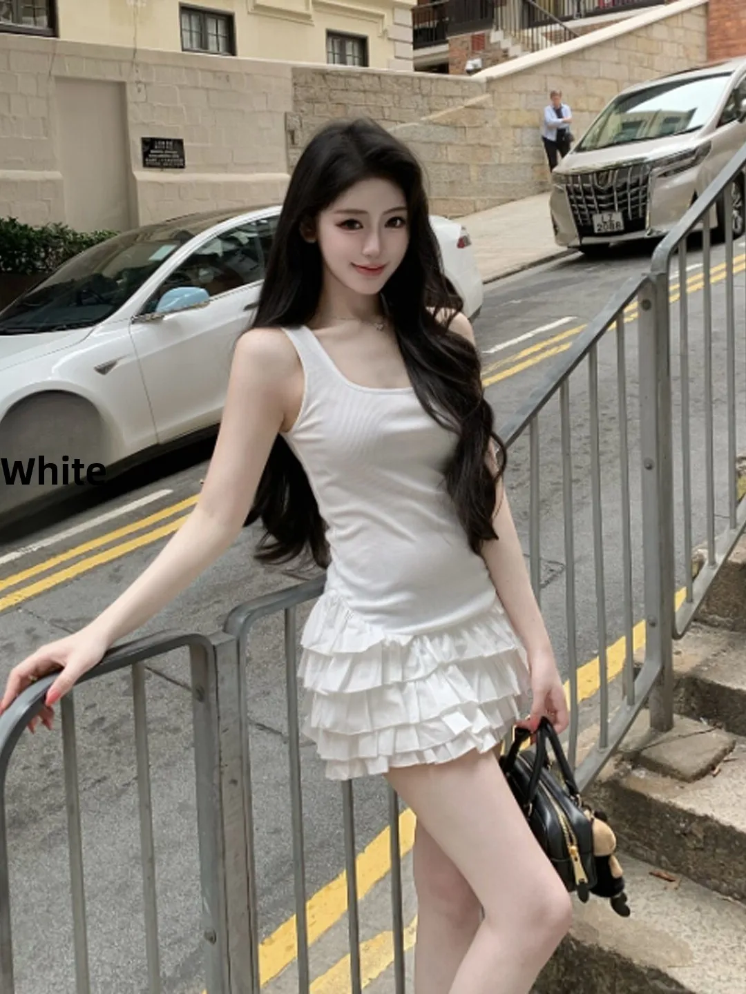 

Korean Style Slimming Cake Skirt Dress Strapless Waist-Cinched Summer New Arrival Women's Dress Soft Cotton Material Backless...