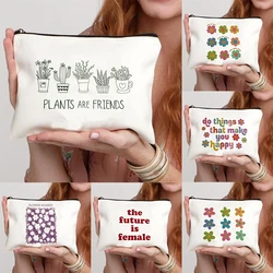 Woman Flower Frog Mushroom GIFT for Her Cosmetic Bag Toiletry Bag Cosmetic Organizer Makeup Pouch Fashion Travel Organizer