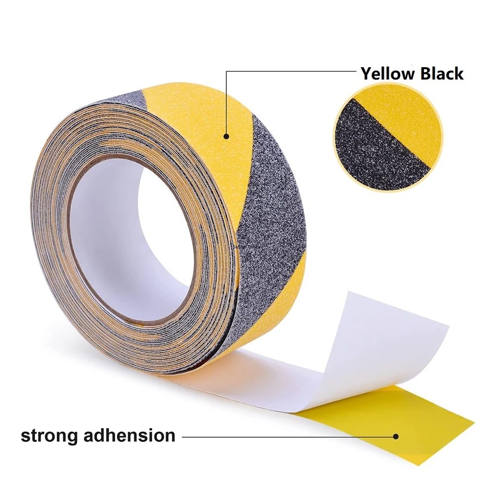 5cm*5m Anti-slip Tape Outdoor Sticker Elderly Yellow-Black Non Slip Strong Strip Adhesive Safety Film For Stair Floor Tread Step