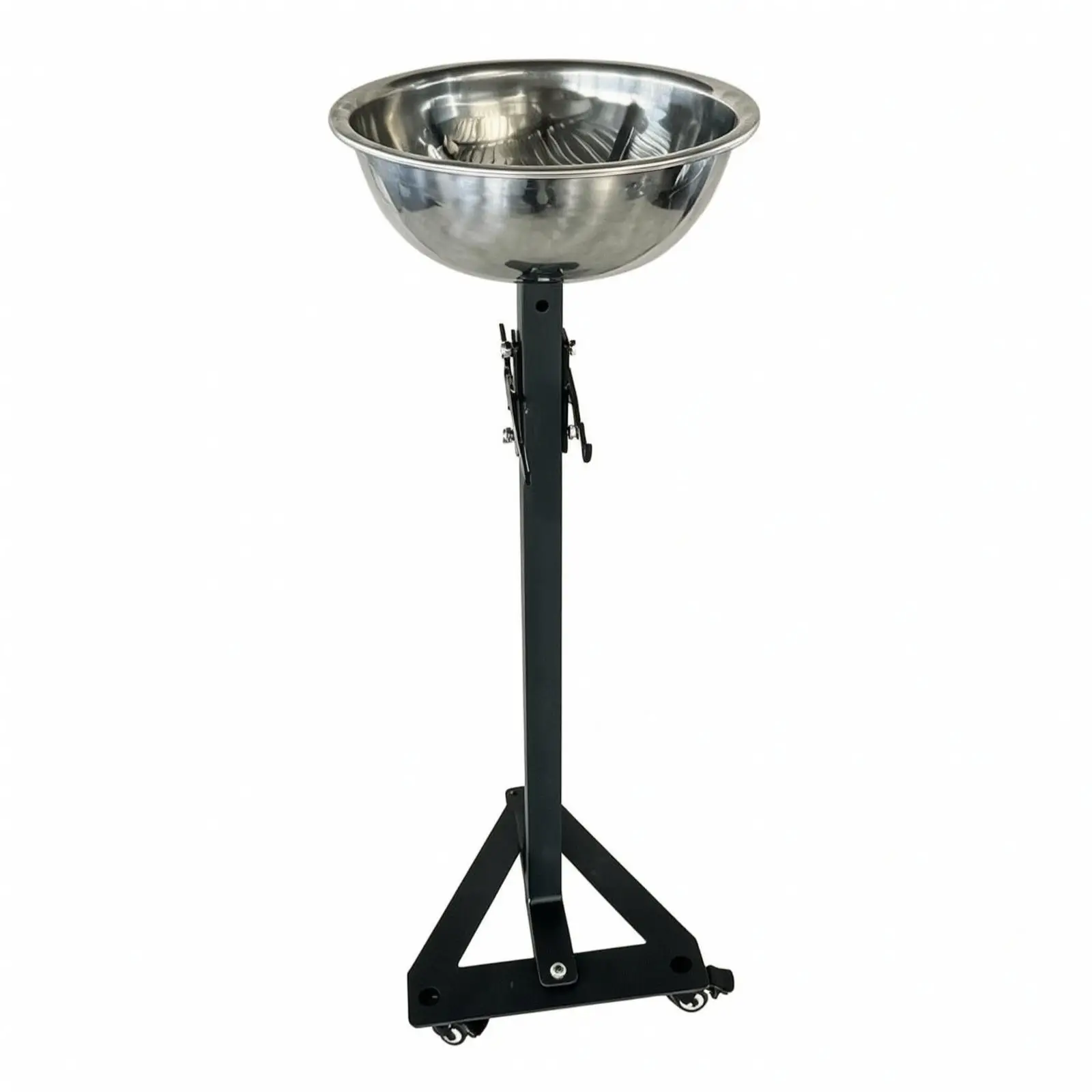 Chalk Holder on Wheels for Gym Steel Magnesia Container Stand Portable Chalk Rack for Powerlifting Squat Rack Training