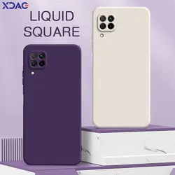 Coque arrière carrée en silicone liquide d'origine pour Huawei, Nova 6, SE, 7i, P40 Lite, 4G, Russie, Nova6SE, Nova7i, P40Lite