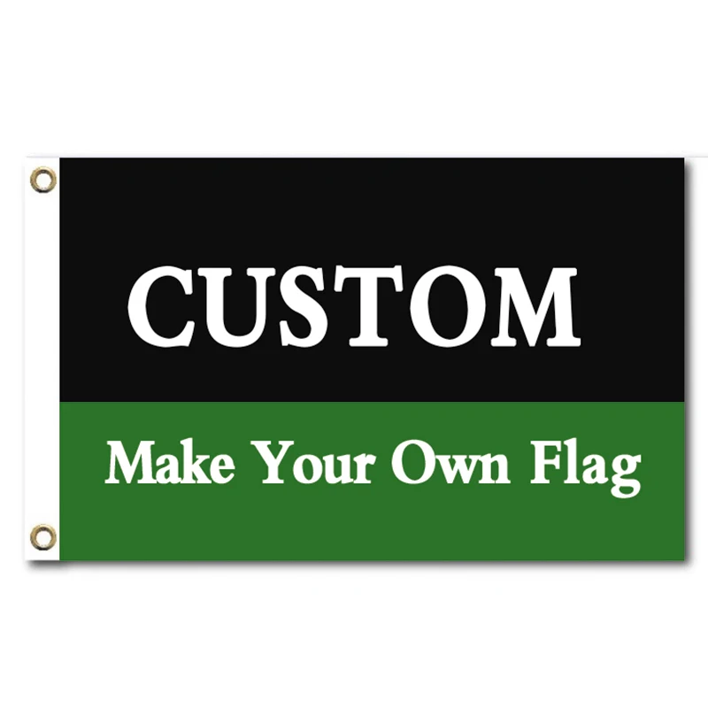 Digital Print Custom Flag Any Size Company Logo Outdoor Sport Advertising Banner Polyester Sleeve Brass Grommets Promotion Decor