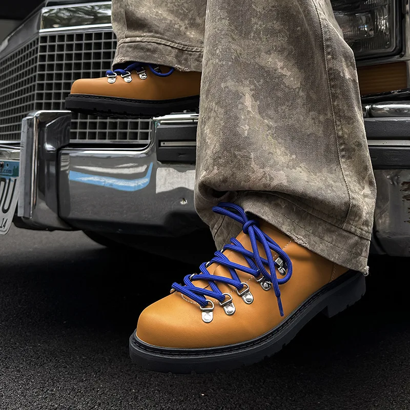 Designer Men's Shoes Trendy Casual Leather Shoes British Comfort Derby Shoes for Men New Lace Up Formal Shoe Sapatos Masculinos