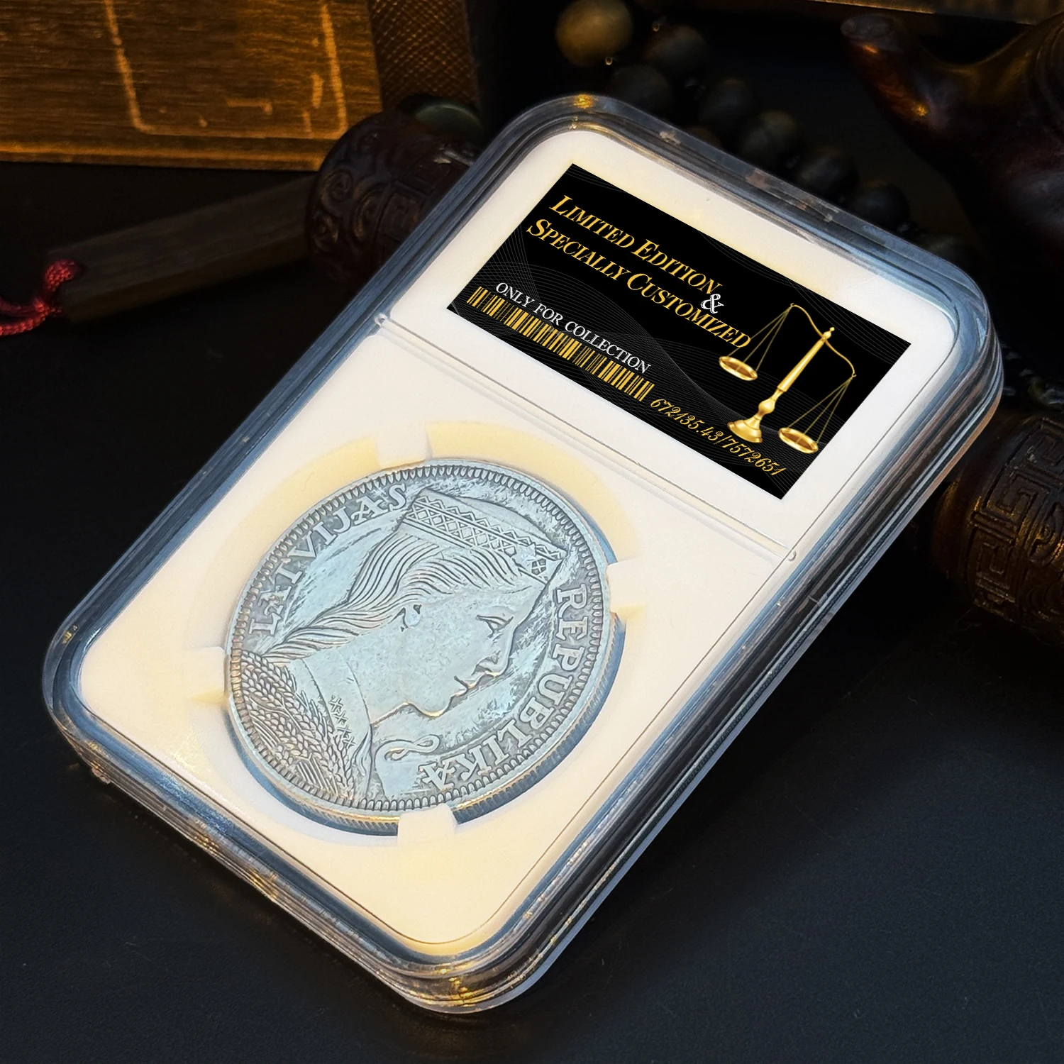 لاتفيا 1931 عملة طبق الأصل محاصر-ديكور على الطراز العتيق هدية مثالية لهواة الجمعين هدية عيد الشكر وعيد الميلاد