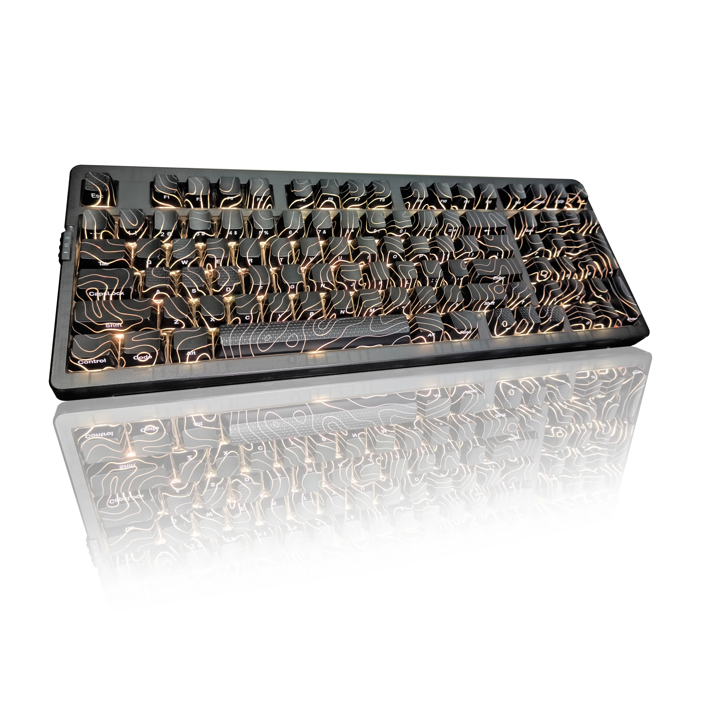 

ZORNHER ZH980 Wireless Mechanical Gaming Keyboard,95% Black Custom Creamy Keyboard with Number Pad,Shine Through IMD PBT Keycaps