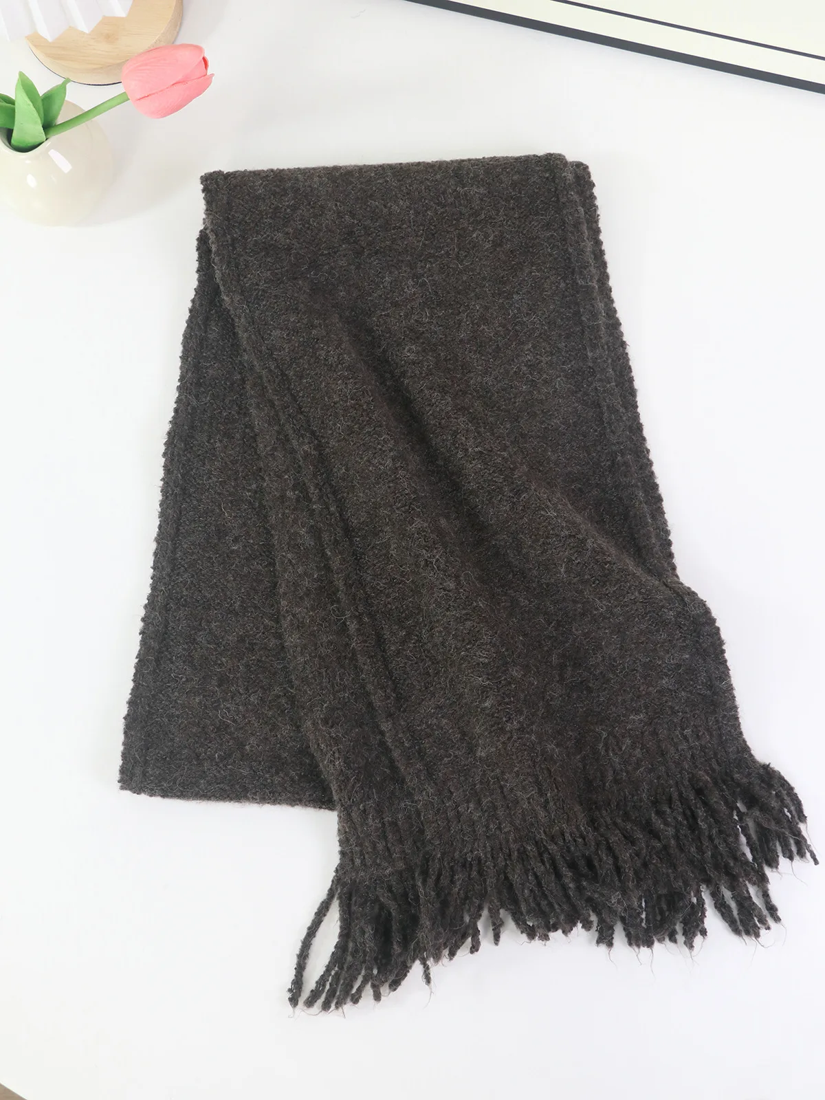 

Зимний шерстяной однотонный шарф для мужчин и женщин, универсальная двусторонняя шерстяная шаль, осень-зима Bufanda Invierno Mujer Calentita 4w991