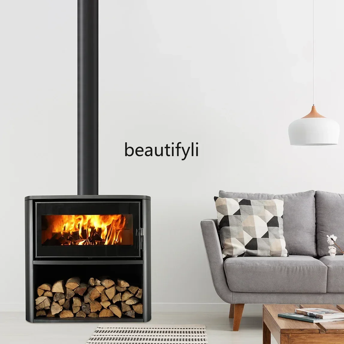 xz1Original single fireplace, real fire firewood indoor firewood heating villa homestay decoration independent stove