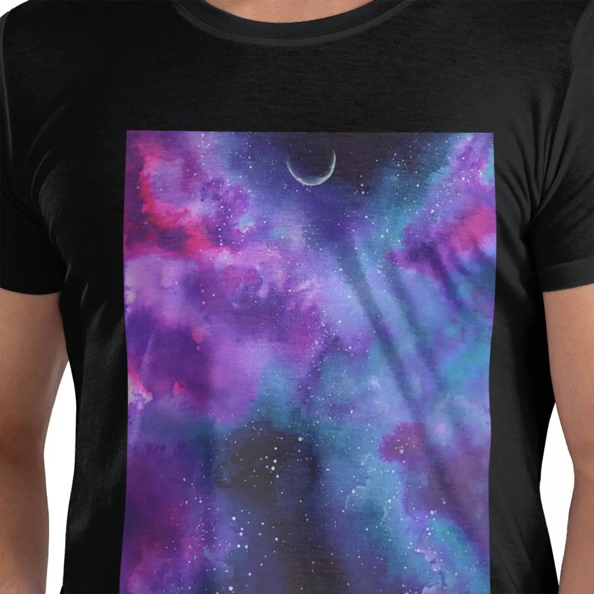 

Футболка Neon Galaxy Dreams из 100% хлопка, мужские забавные футболки, мужские футболки с круглым вырезом и коротким рукавом, S-6XL