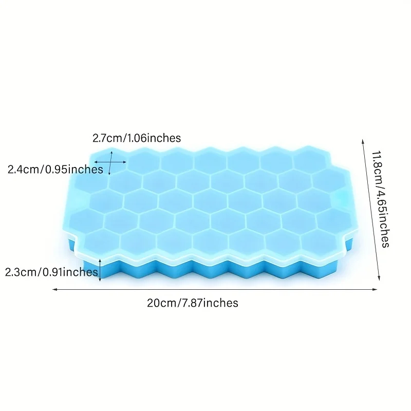 Food Grade Silicone Honeycomb with Lids - Easily Removable Mould for Ice Cream, Cold Drinks, Whiskey Cocktails - BPA-Free view 5