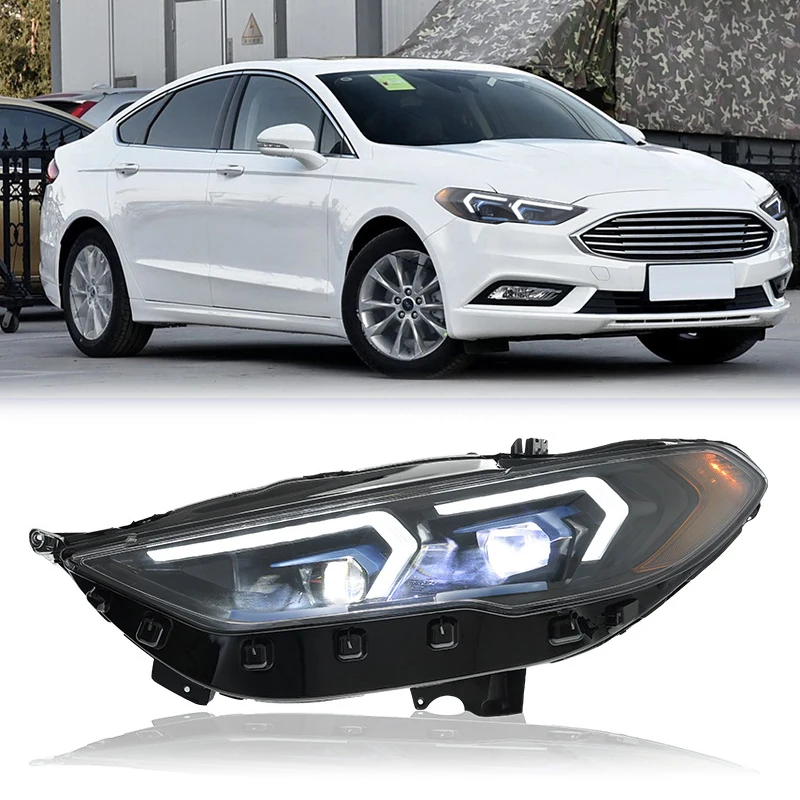Car Lights for Ford Fusion Headlights 2017-2020 Mondeo LED Headlights Dynamic signal Animation DRL Modified BMW Models