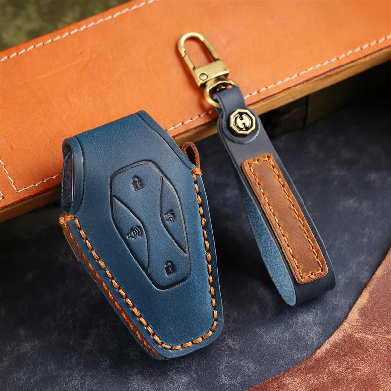 Car Key Case For ARCFOX Alpha S Alpha T αS αT GT ECF ARCFOX-7 Leather Car Key Cover Protector For Arcfox