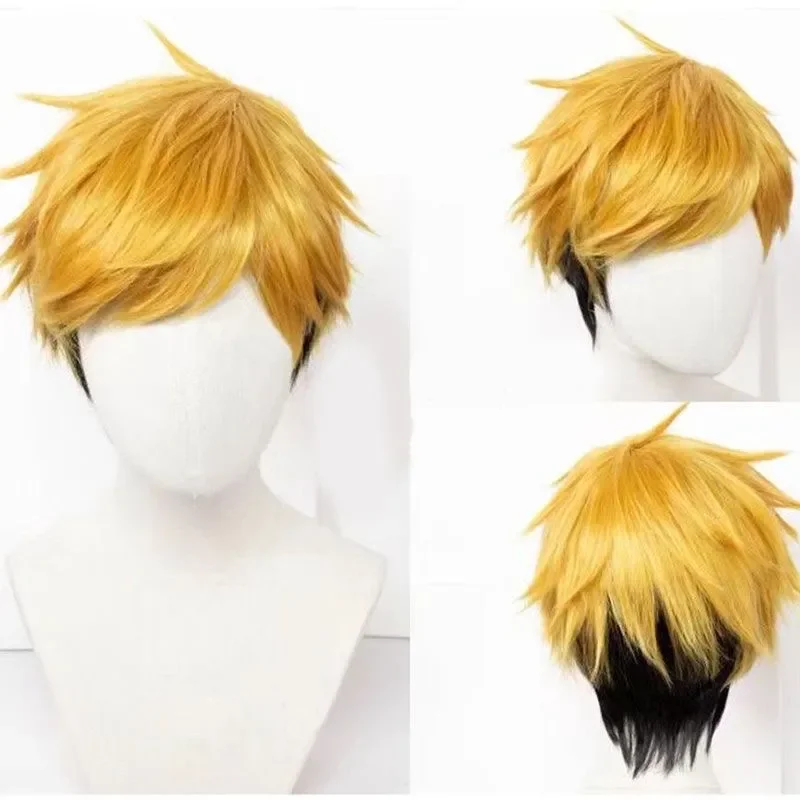 Wig Cosplay Anime Haikyuu Miya Atsumu miya, kostum voli kualitas tinggi, Wig pesta Halloween