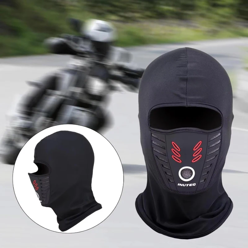 1/2 pcs Motorcycle Full Face Cover Neck Helmet Balaclavas Warm Fleece Face Mask Anti-Dust Reusable Waterproof Windproof