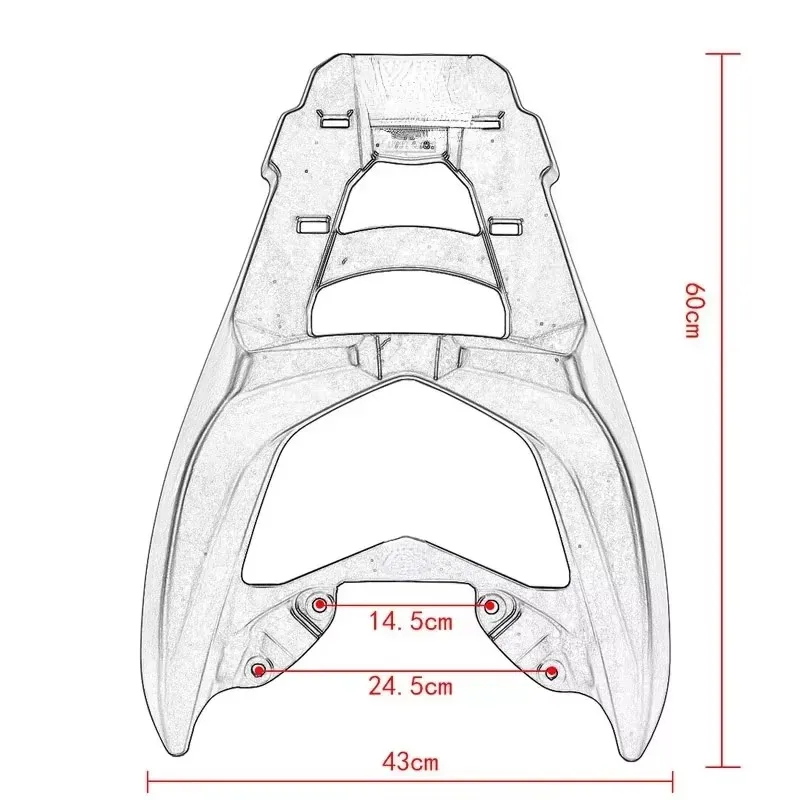 Bagażnik tylny do Yamaha NMAX155 Nmax 155 2020 2021 2022 Bagażnik górny Skrzynia Topcase Uchwyt Półka Wspornik Akcesoria