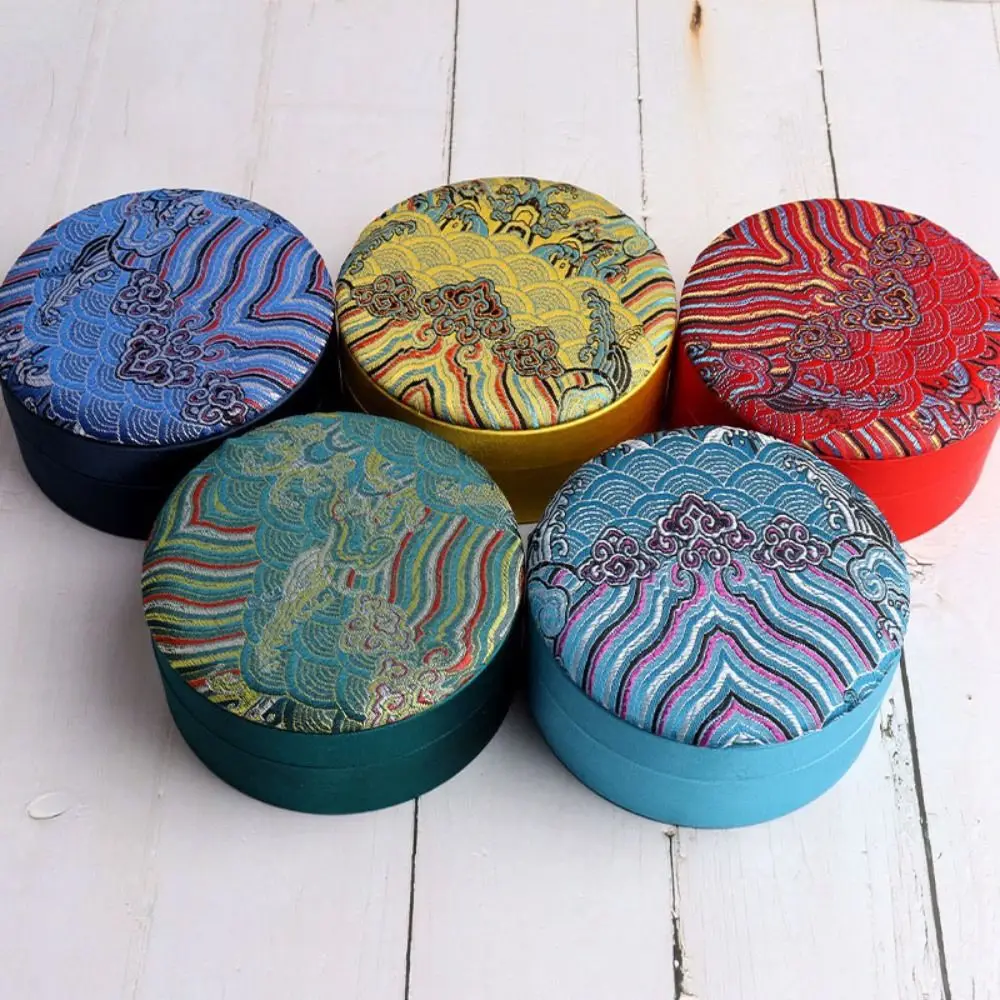 

Handmade Linen Jewelry Storage Organizer Chinese Cultural Ethnic Jewelry Box Tassel Large Capacity Bracelet Case Living Room