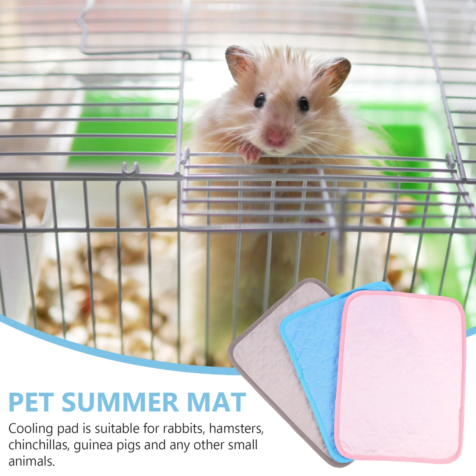 

3 Pcs Guinea Pig Pet Pee Mat Carpet Cooling Hamster Chinchilla Supply Summer Pad