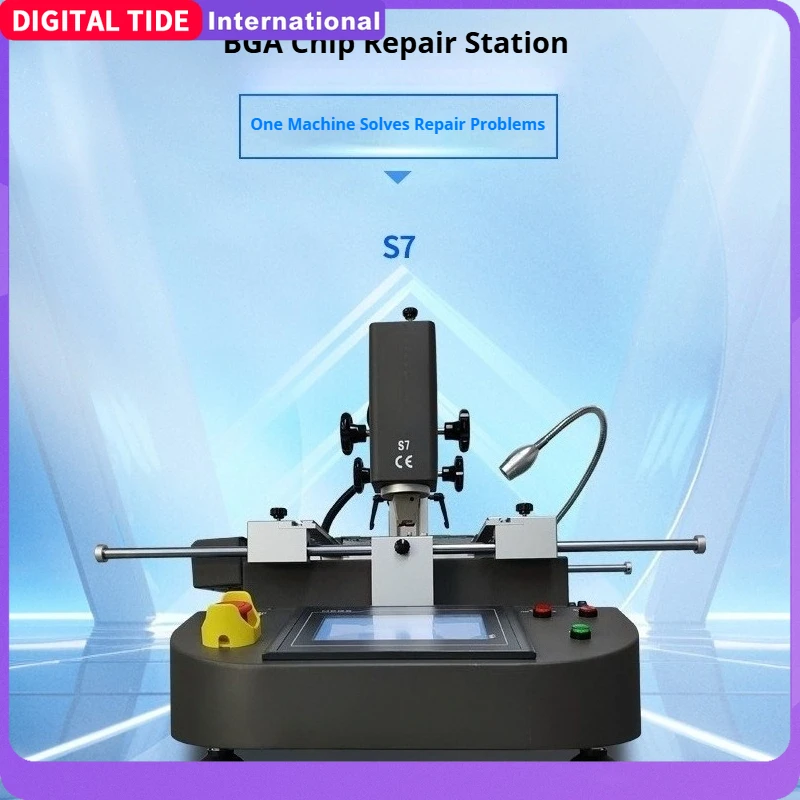 

BGA Rework Station IC Chip Hot Air Welding Equipment S7 SMT Infrared Soldering Repair Tools 3 Temperature Area Touch Screen