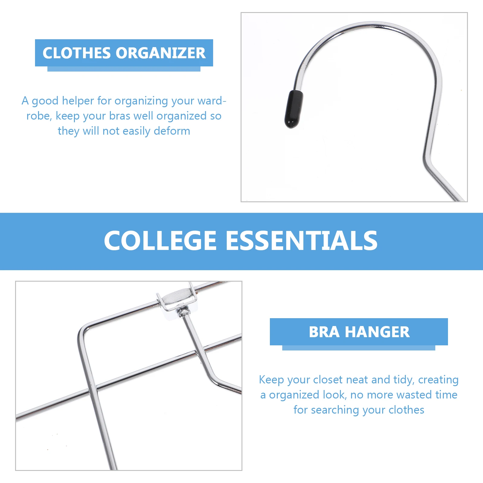 

2Pcs Multi-layer Clothing Hanger Organizer for Bra Tank Tops Scarf Clothes Stand Women Closet Storage Solution