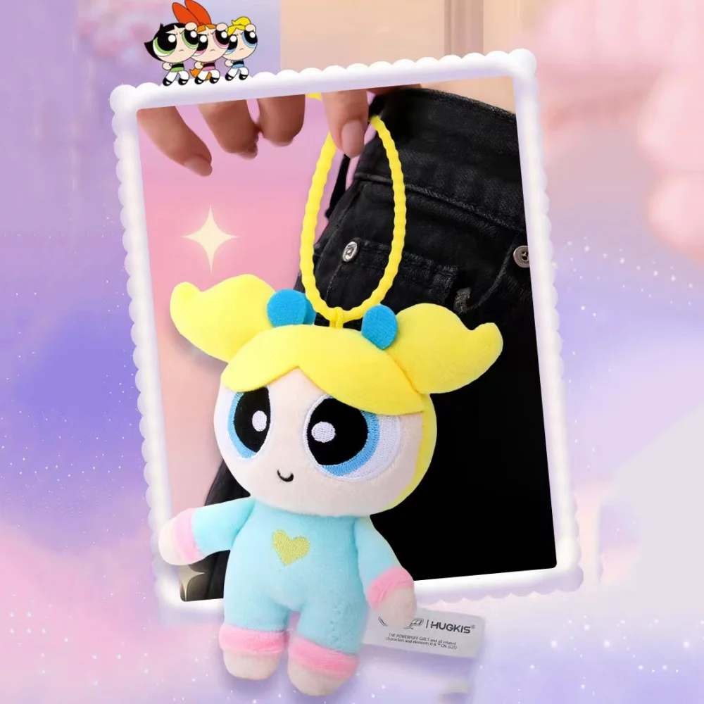 حقيقية Powerpuff فتاة أفخم دمية Kawaii زهر فقاعات Buttercup بيجامة سلسلة الكرتون ظهره الديكور دمى الفتيات الهدايا