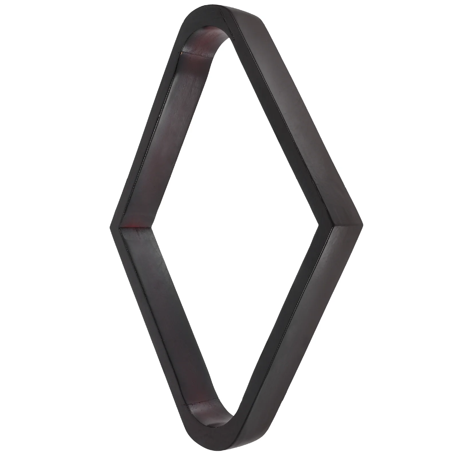 プレミアムウッドビリヤード菱形ラックプールテーブルボールホルダー強化された丸みを帯びたエッジは標準ボールにフィットポータブルゲームツール