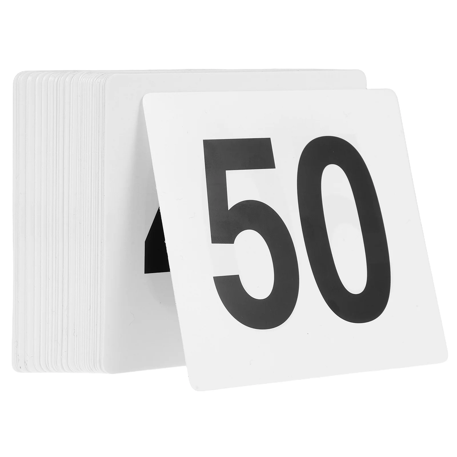 

50Pcs Table Number Cards Elegant PVC Double Sided Table Numbers Wedding Reception Signs Party Banquet Use