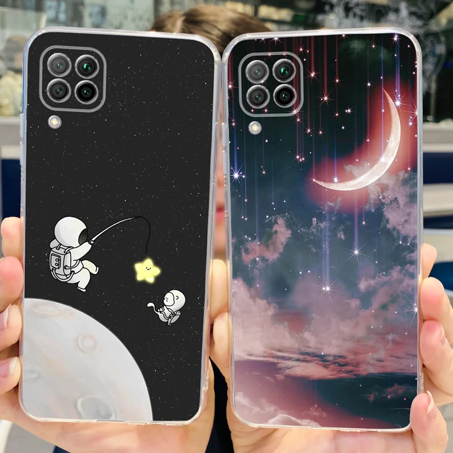 For Huawei P40 Lite Case Huawei Nova 7i Cute Painted Cover Clear Silicone Phone Case For Huawei Nova 7i P40Lite Fundas Soft Bags view 3