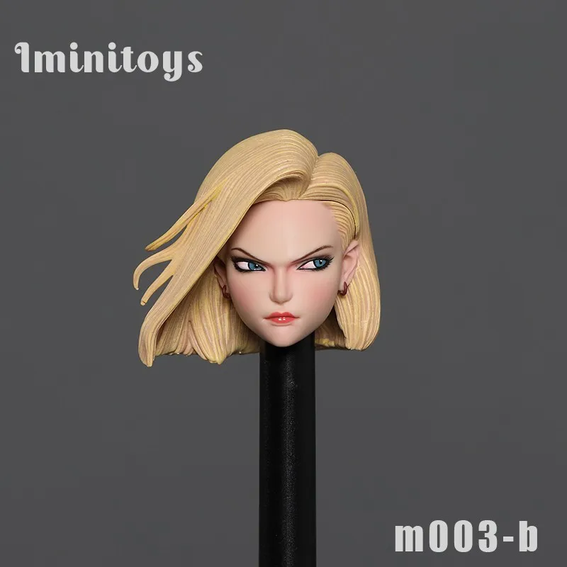 M003 1/6 Soldier Head Scuplt Two Facial Looks Head Carving Model Artifical Person Head Played for 12